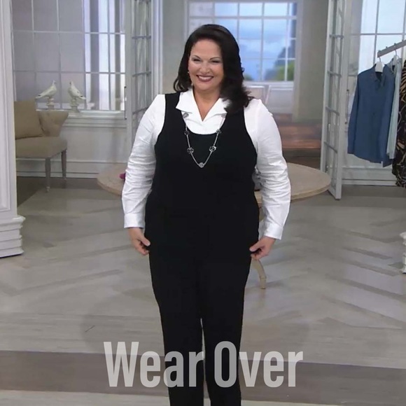 Linea by Louis Dell'Olio Whisper Knit Scoop Neck Tank, NWT 2X Black A237404 - Picture 9 of 13